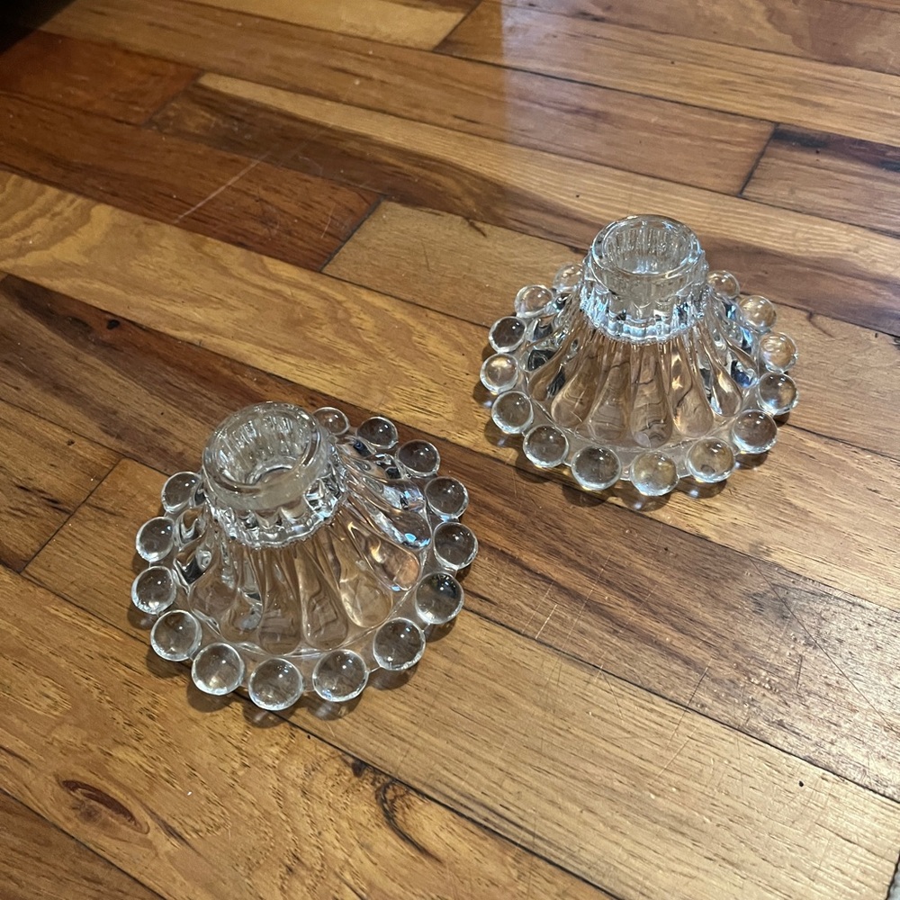 Glass candle holders